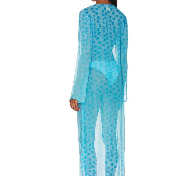 Cin Cin x Revolve-Totem Hoop Dress in Blue - Picture 3 of 8